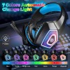 Gaming Headset With Mic For Xbox One PS4 PS5 PC Switch Tablet, Gaming Headset Xbox One With Stereo Surround Sound & LED Light Noise Cancelling Over Ear Headphones