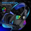 IN933 Stereo Esports Headset For PS4 /PC/ Xbox One/ PS5 , Ear Headset With Microphone, LED Light, Bass Surround, Soft Memory Earmuff For Laptop Mac Games