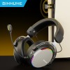 BINNUNE BW03 Wireless Gaming Headset With Mic, 3.5mm Head Jack, 2.4G Wired Headphones, RGB Light For PS4, PS5, PC