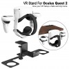 Helmet Desktop Base For Oculus Quest 2,Metal VR Headset Stand Controller Mount Station Metal Storage Hook,Compatible With Playstation VR/ Quest2 Pro, VR Touch Controller Stand