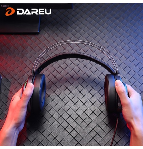 Dareu EH469 Wired Headset With Noise Cancelling, RGB Lights & Microphone Headphones, Microphone Headphone Usb