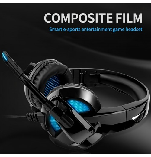 USB Gaming Headset For PC - Computer Headphones With Microphone/Mic Noise Cancelling, 7.1 Surround Sound Wired Headset&backLight