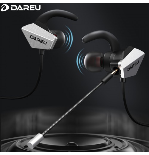 DAREU Sports Earbuds Wired, In Ear Running Headphones With Microphone, Gaming Headphones With 3.5mm Plug For Computer Laptop Mac PS4 PS5