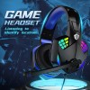 IN933 Stereo Esports Headset For PS4 /PC/ Xbox One/ PS5 , Ear Headset With Microphone, LED Light, Bass Surround, Soft Memory Earmuff For Laptop Mac Games