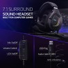 AIHOOR Wired Esports Headset With 7.1 Surround Sound, Detachable Mic, In-Line Volume & Mute Control, RGB LED Lights, Breathable Foam Ear Cushions, Over-Ear Headphone For PC, PS4/PS5 (USB Interface)