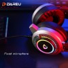 DAREU USB Gaming Headset For PC & Computer Headphones With Microphone/Mic Noise Cancelling, 7.1 Surround Sound Wired Headset & RGB Light, Gaming Headphones For PS4/PS5 Console Laptop Call Center