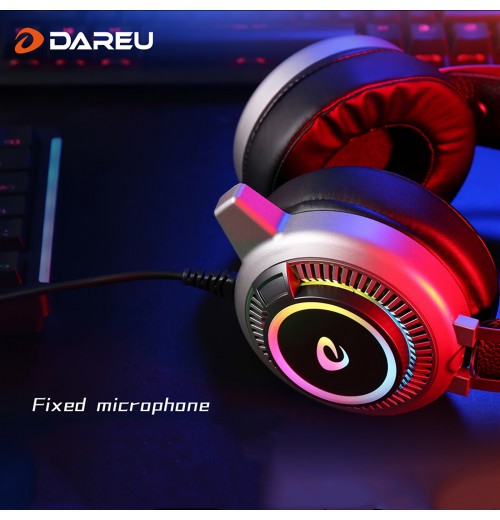 DAREU USB Gaming Headset For PC & Computer Headphones With Microphone/Mic Noise Cancelling, 7.1 Surround Sound Wired Headset & RGB Light, Gaming Headphones For PS4/PS5 Console Laptop Call Center