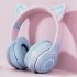 Gradient Cat Ears Shaped  Headset With Light-emitting BT Wireless Headset For Gaming Esports Host Headsets