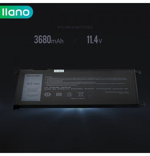 IIANO Inspiron Burning 7000 7560 WDX0R Notebook Battery 3 Core 3680mAh