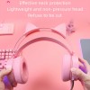 DAREU Pink Gaming Headset, Cute Cat Ear Headset With Mic, LED Light, 7.1 Surround Sound, USB Headphones For Computer Laptop Mac PS4 PS5