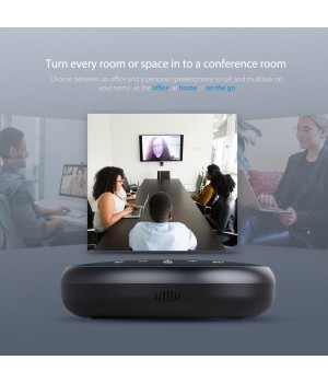 Professional Wireless Speakerphone BT Speakerphone USB/AUX Conference Speaker 12H Talk Time For Home Office Conference Calls Compatibility With Skype Zoom Microsoft Teams WebEx