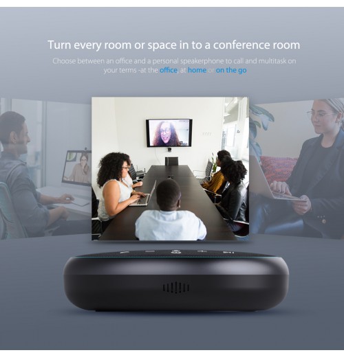 Professional Wireless Speakerphone BT Speakerphone USB/AUX Conference Speaker 12H Talk Time For Home Office Conference Calls Compatibility With Skype Zoom Microsoft Teams WebEx