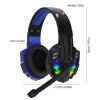 IN922 Stereo Game Headset For PS4 PC Xbox One PS5 Controller, Ear Headset With Microphone, LED Light, Bass Surround, Soft Memory Earmuff For Laptop Mac Games