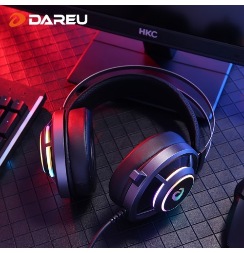 Dareu EH469 Wired Headset With Noise Cancelling, RGB Lights & Microphone Headphones, Microphone Headphone Usb