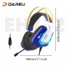 DAREU Mecha Gaming Headset For PC - USB Computer Headphones With Microphone/Mic Noise Cancelling, 7.1 Surround Sound Wired Headset&RGB Light - Gaming Headphones For PS4/PS5 Console Laptop