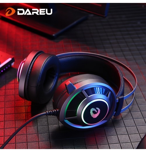 Dareu EH469 Wired Headset With Noise Cancelling, RGB Lights & Microphone Headphones, Microphone Headphone Usb