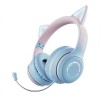 Gradient Cat Ears Shaped  Headset With Light-emitting BT Wireless Headset For Gaming Esports Host Headsets