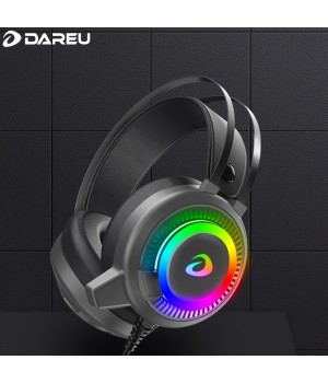 DAREU USB Gaming Headset For PC & Computer Headphones With Microphone/Mic Noise Cancelling, 7.1 Surround Sound Wired Headset & RGB Light, Gaming Headphones For PS4/PS5 Console Laptop Call Center