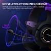 Esports Headset With Virtual 7.1 Surround Sound,Over Ear Headphones,Sound Isolation ,Noise Cancelling Microphone, Ultra-Low Latency Games & LED Light Soft Memory Protein Earmuffs For PC Mac Computer Games- Black