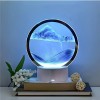 USB Night Light Quicksand Painting Ornaments LED Creative Decompression Table Lamp Dynamic Hourglass Bedroom 3d Night Light Touch Decorations Birthday Gifts