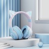 Gradient Cat Ears Shaped  Headset With Light-emitting BT Wireless Headset For Gaming Esports Host Headsets